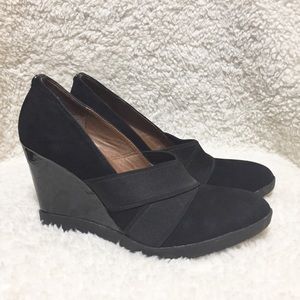 Donald J. Pliner Black Carla Wedges